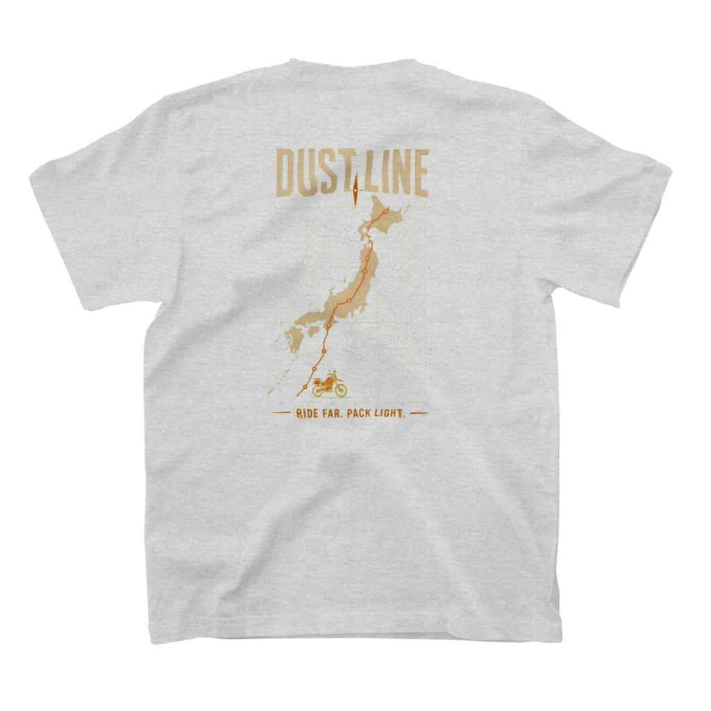 SUZURIで販売中のアッシュ色ROUTE JAPAN Tシャツ背面